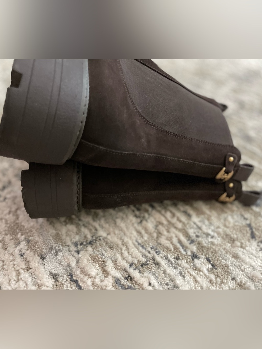 Sam Edelman Laguna Boots Size 8.5 Brown Suede Chelsea Boots - Picture 11 of 11